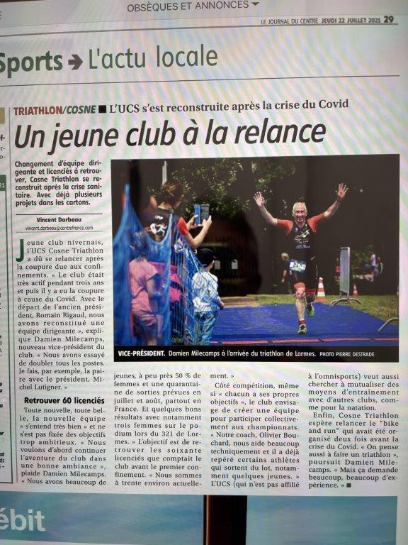 cosne triathlon école enfant