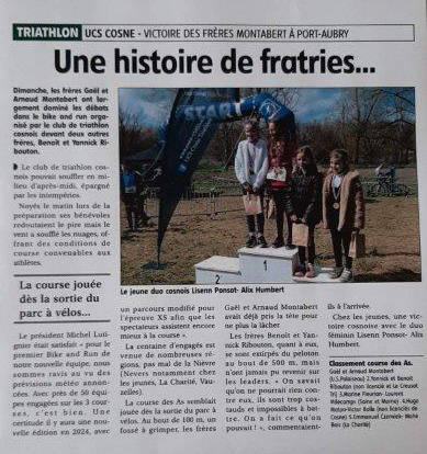 cosne triathlon bike and run 2023